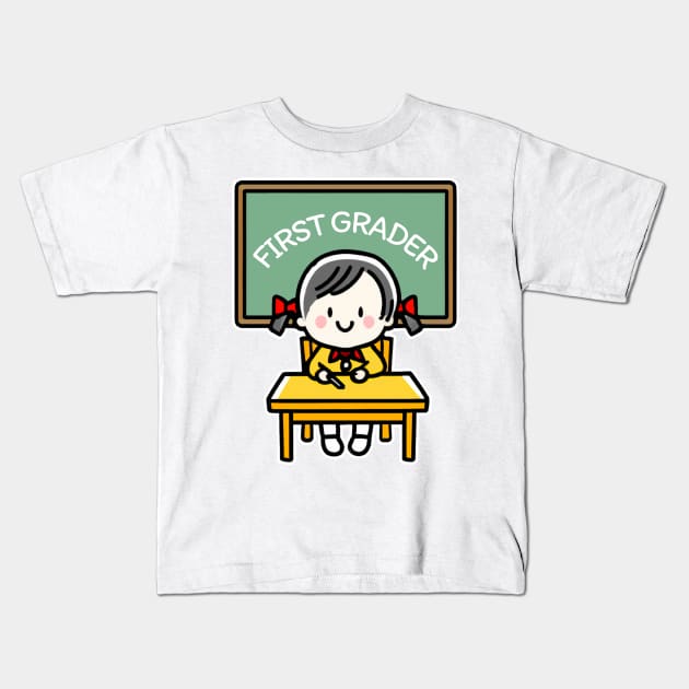 FIRST GRADER Kids T-Shirt by Decamega